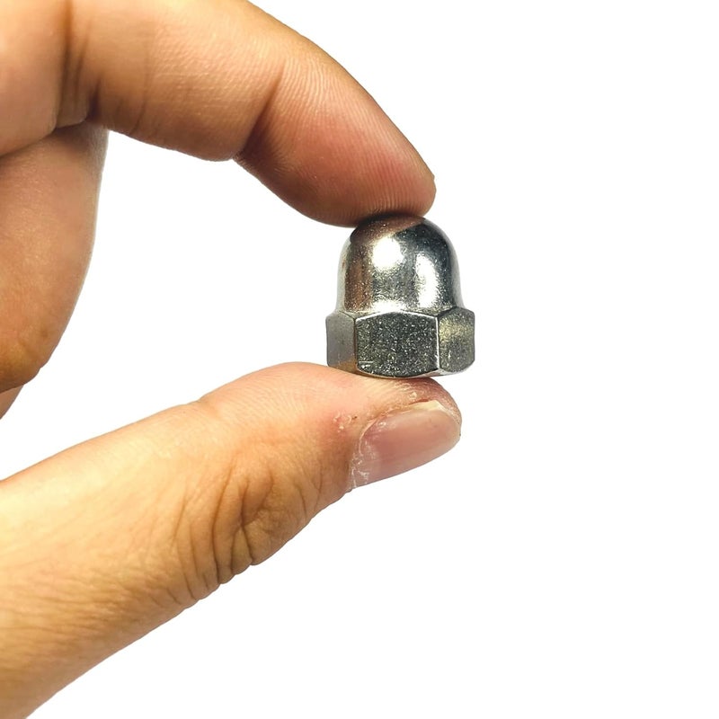 ZDingTech 10pcs 7/16-14 Acorn Cap Nuts,7/16-14 Cap Nuts,Acorn Hex Cap Dome Head Nuts,Dome Nuts,304 Stainless Steel Acorn Nuts,Hardware Nuts,18-8,Bright Finish with Open End Wrench - Image 5